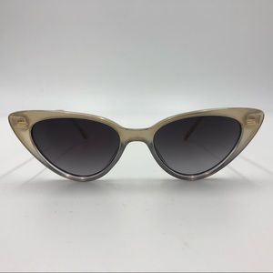 Champagne Colored Cateye Retro Sunglasses